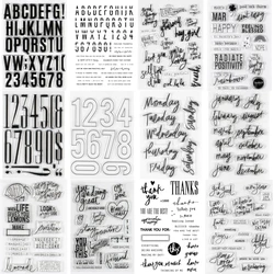 2025 New English Clear Stamp Feb Mar Apr Monthly Sentiments Transparent Stamps For DIY Scrapbooking/Photo Album Decor Stamps