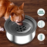 4L Dog Water Bowls Floating Drinking Bowls for Cats Stainless Steel Splash-proof Dog Bowl Feeder Buoyancy Drinking Accessories