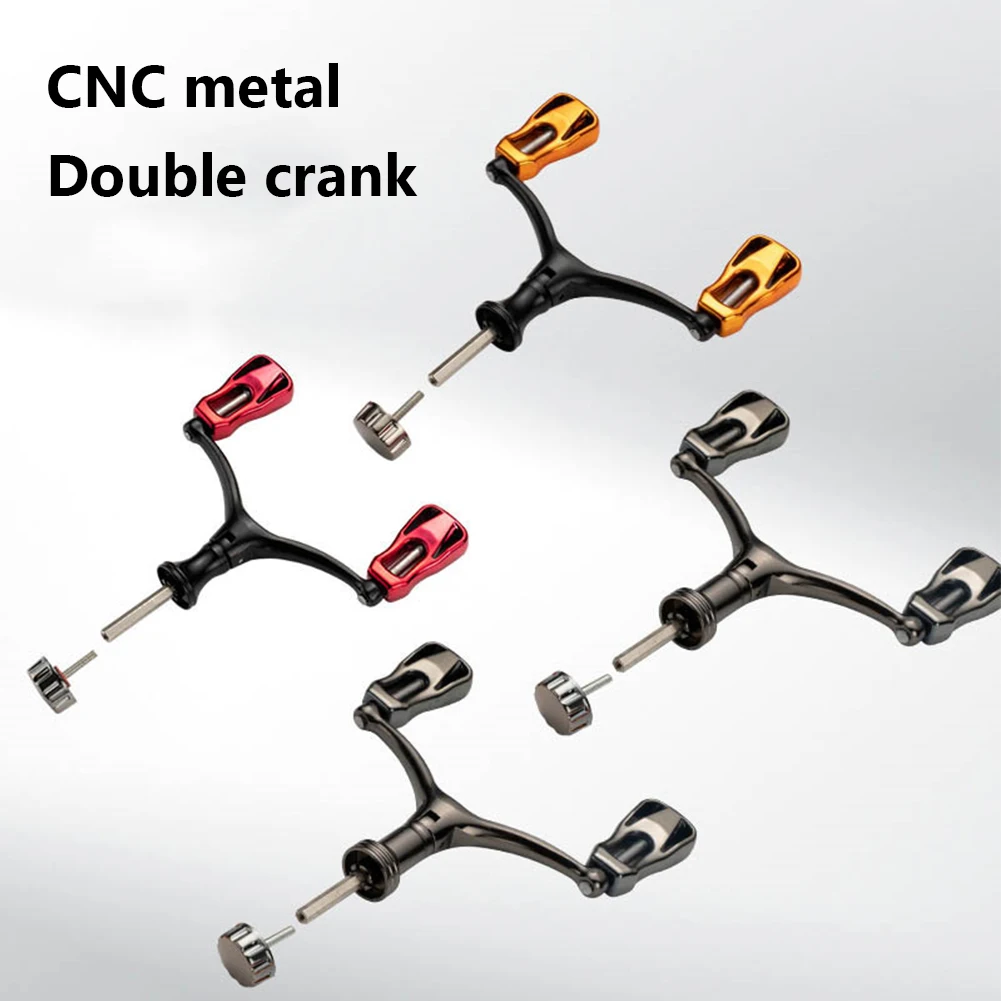 Spinning Fishing Reel Double Rocker Arm, Rocker Arm Double-end Handle With Lightweight Hollow Grip CNC High Strength Rocker Arm