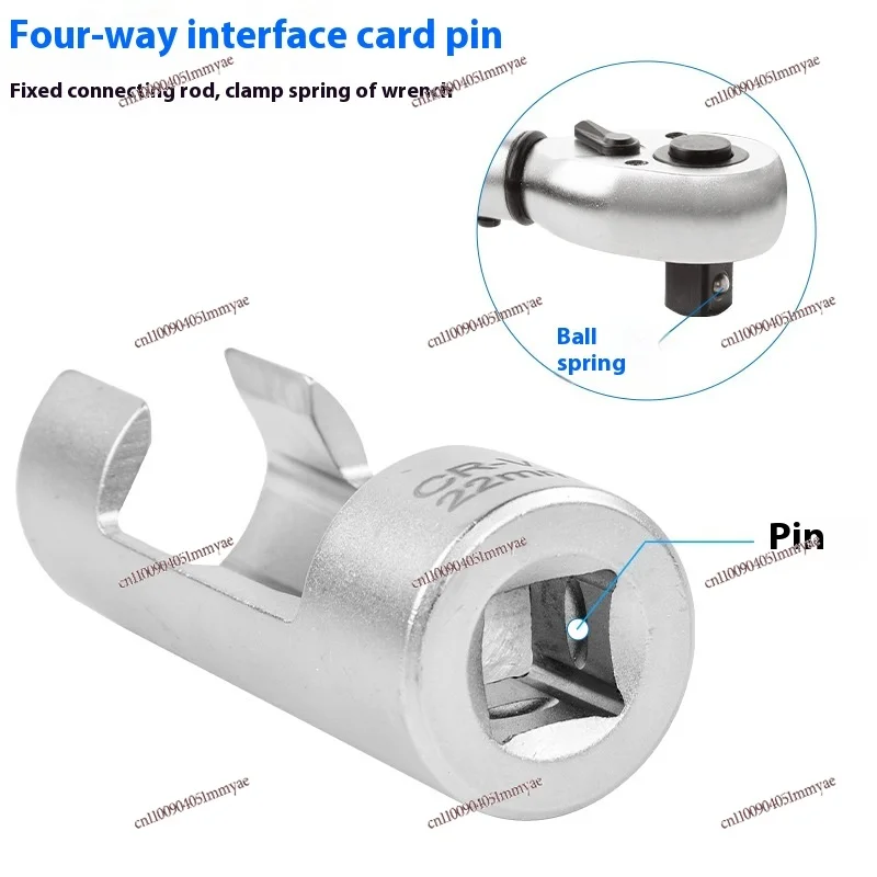 

9PCS Oxygen Sensor Open Oil Pipe Disassembly Sleeve Slotted Wrench Flare Nut Socket Set Fuel Injection Hexagonal Repair Tool