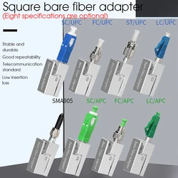 New Optic Fiber Connector FC SC ST LC Square Bare Adapter Flange Temporary Succeeded OTDR Test Coupler