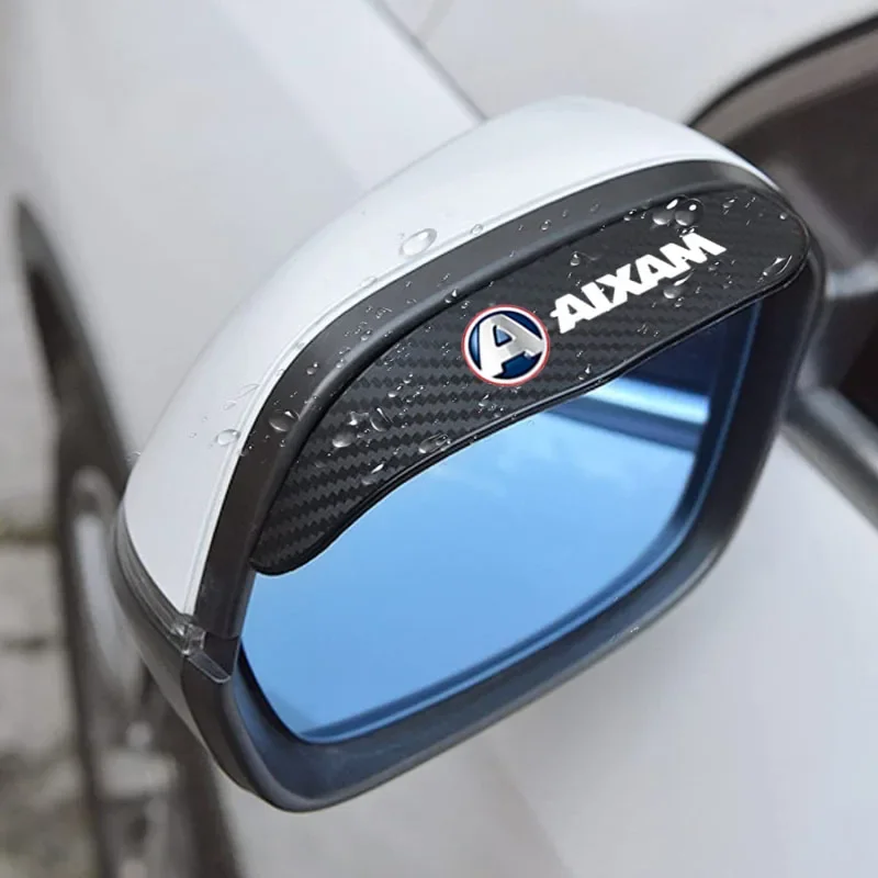 

2pcs Car Rearview Mirror Rain Eyebrow Visor Carbon Fiber Car Rearview Side for aixam city s 4 6 7crossline 4 6 minauto roadline
