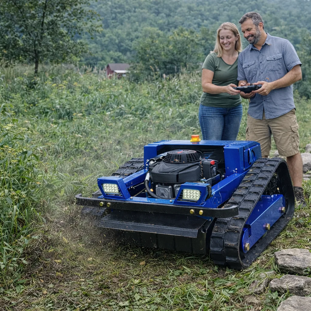 

Customized 45° Climbing Remote Control Lawn Mower CE/EPA Certified Industrial 4-Stroke Engine For Outdoor Mowing