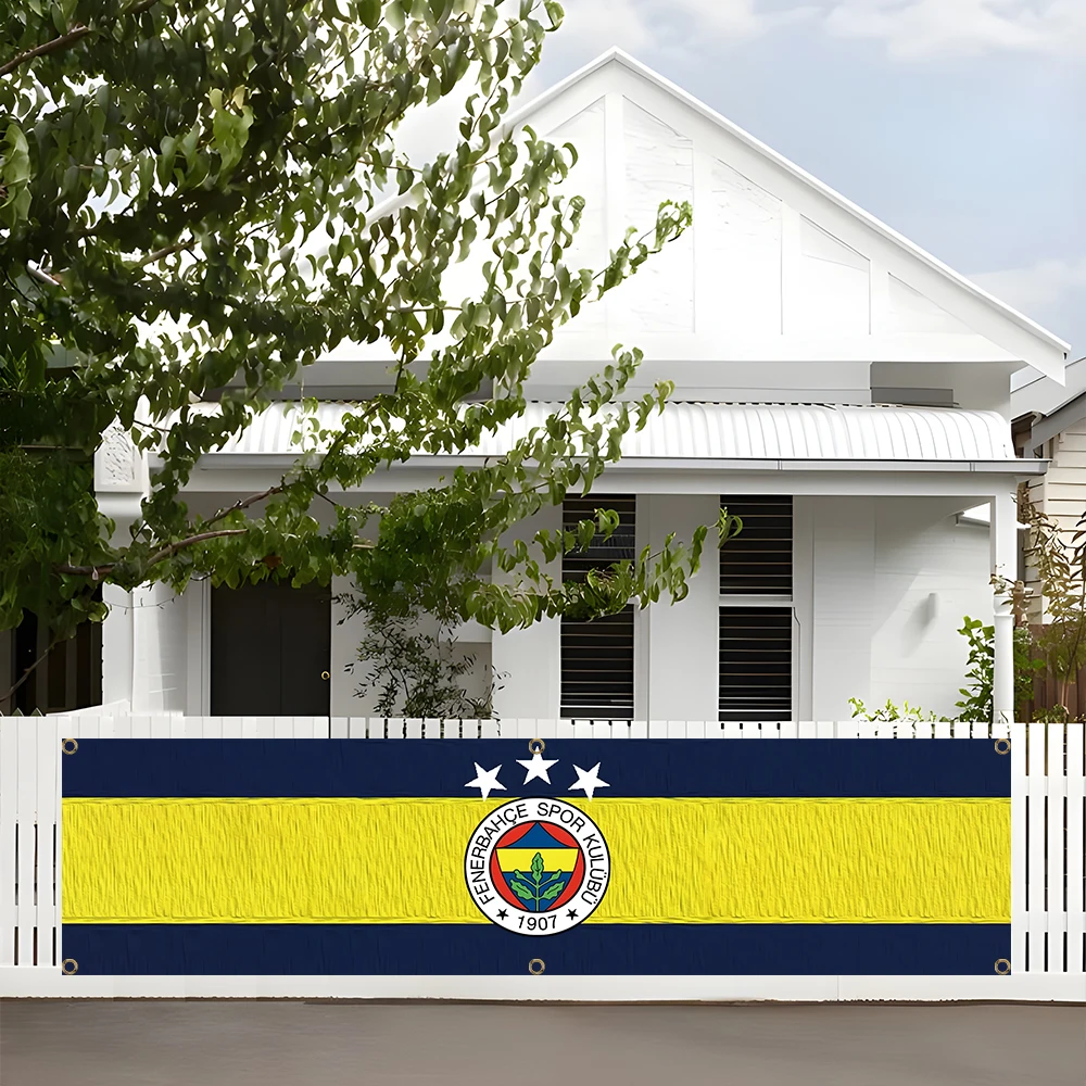 60X240cm FC Fenerbahces 1907 Flag Polyester Digital Printing Banner For Garage or Out door Decoration