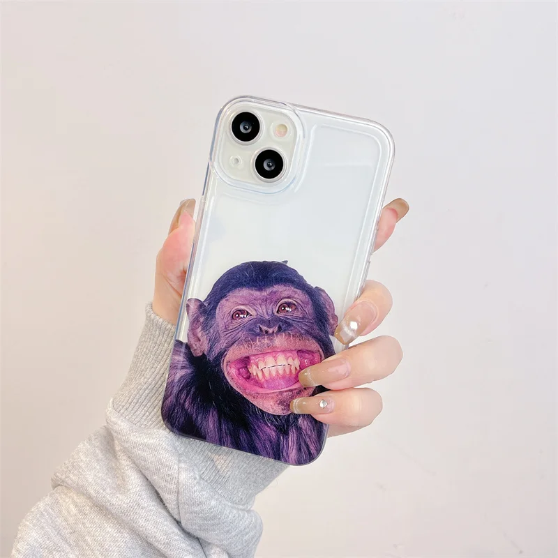 Funny Orangutan Phone Case For iPhone 14 13 12 11 Pro XS MAX XR 7 8 Plus Mini SE2020 Silicone Cover Cases