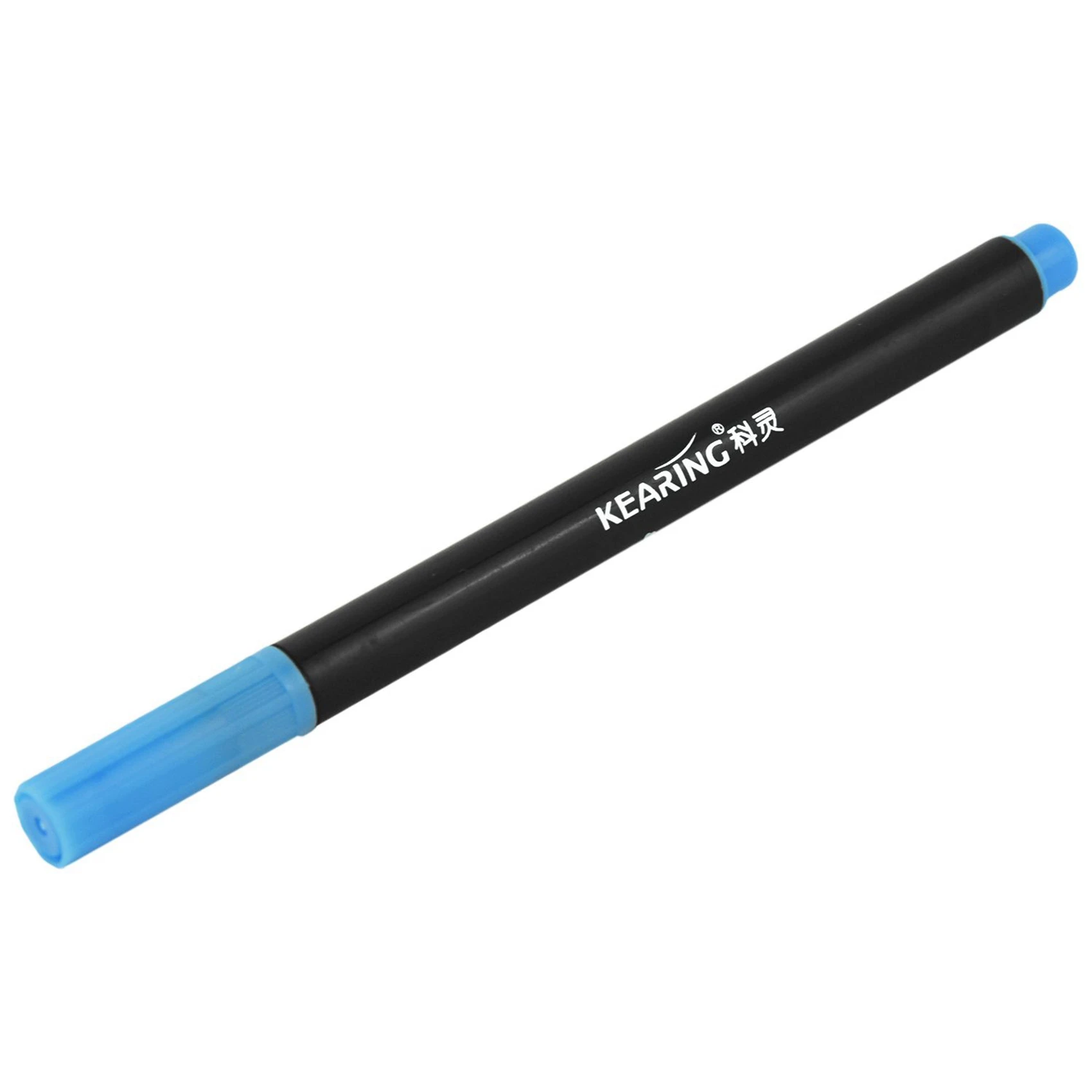 2 X Fabric Marker Pens Permanent Colors For DIY Textile Clothes T-Shirt Shoes, Black & Blue