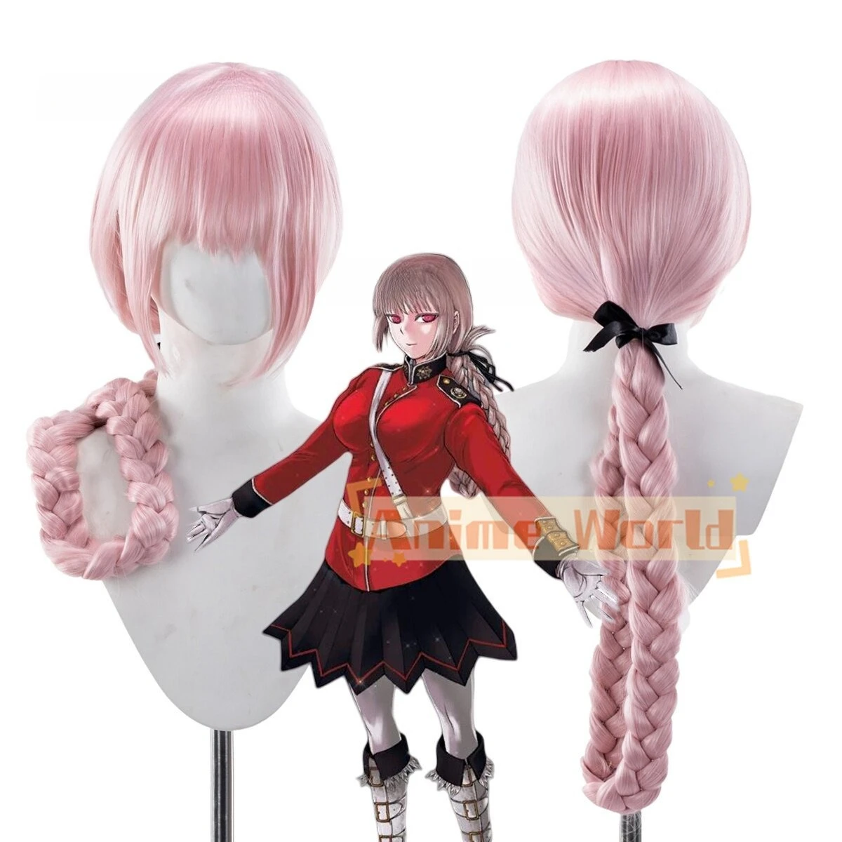Anime Florence Nightingale Wig Halloween Carnival Party Props Synthetic Hair Heat Resistant Fiber + Wig Cap