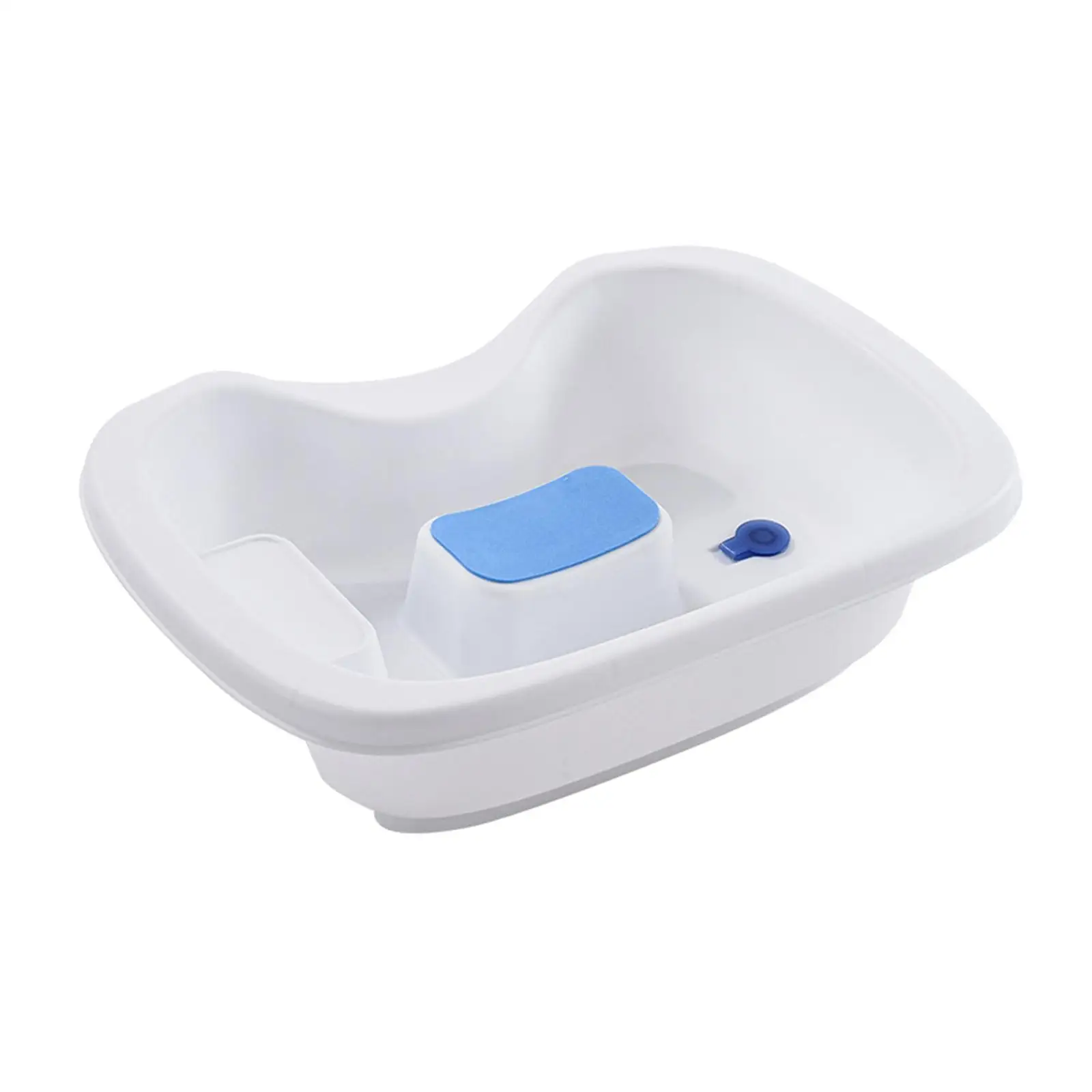 Portable Hair Washing Basin Plastic Shampoo Tray with Drain Hose for Home Salon Bedside Use