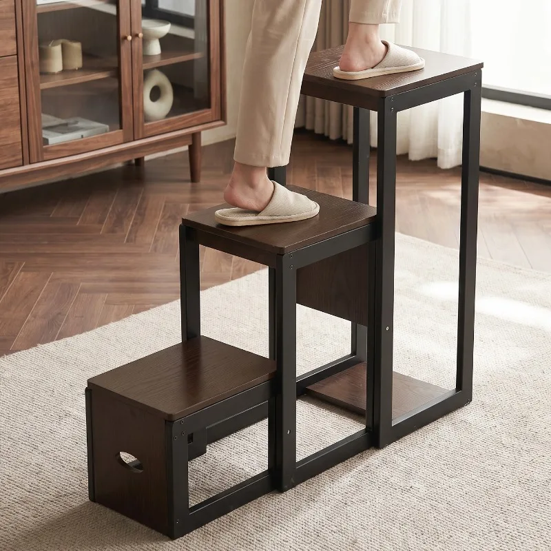 Multifunction Folding Indoor Step Ladder Stool Kitchen Bedroom High Reach Two Way Indoor Use Ladder for Home Kitchen Furniture