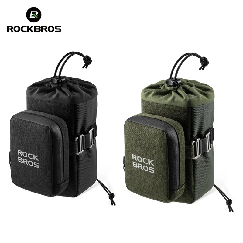 

ROCKBROS Седельная сумка 2-в-1, легкая велосипедная маленькая сумка для бутылки с водой, многофункциональная сумка для шоссейного велосипеда MTB