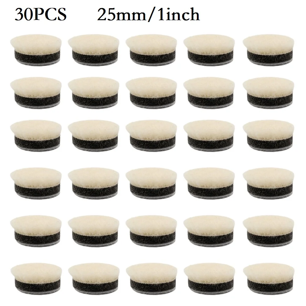 1 inch Polishing Pads White Automobile Cleaning Detailing Glass Grooving Kit Parts Polisher Sandng Set For Car