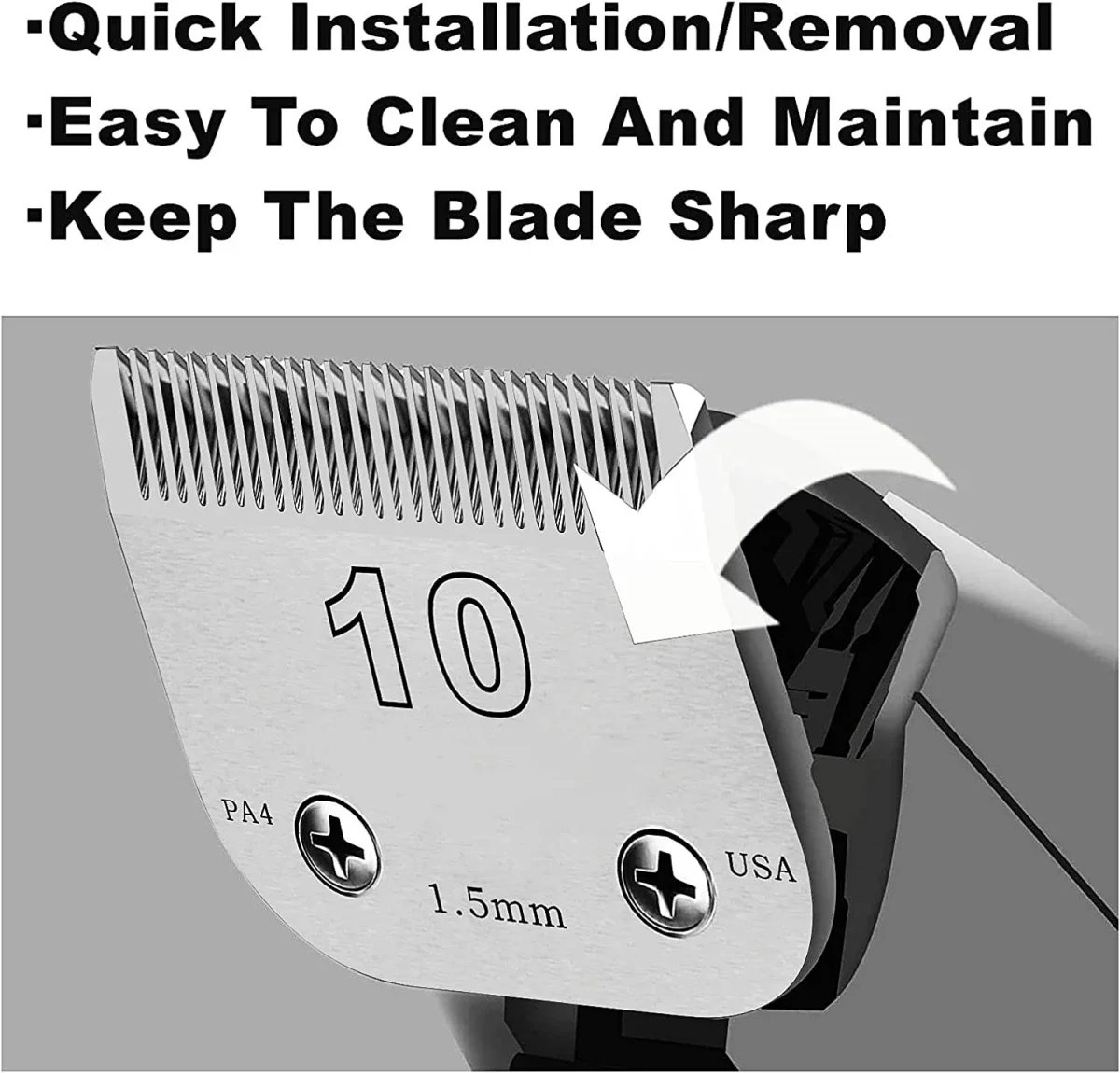 10 # Afneembaar Stalen Mes Voor Huisdierenclipper, Compatibel Met Ainds, Oster A5, Wahl Km En Andere Series Tondeuses