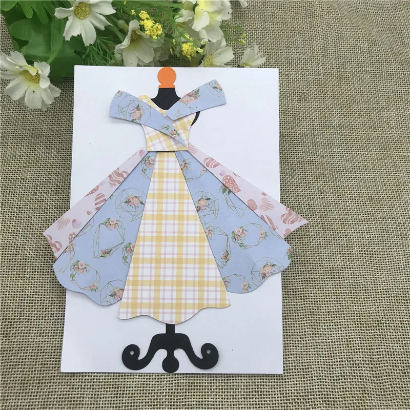 9PcsSet Woman Dress Wedding Metal Cutting Dies Stencils For DIY Scrapbooking Decorative Embossing Handcraft Die Cutting Template