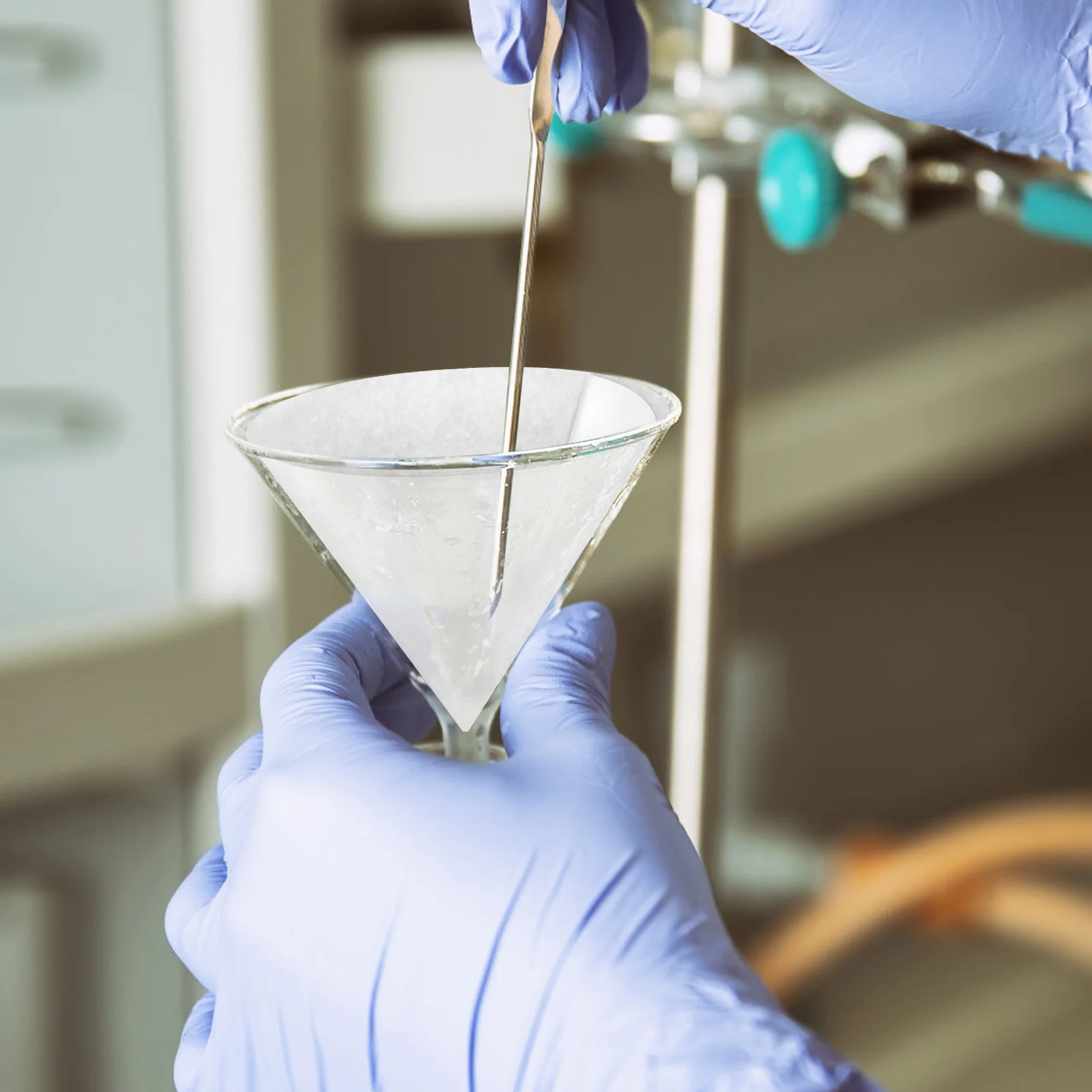 

100Pcs Medium Flow Rate Filter Paper Discs 18cm Diameter Qualitative Premium Paper Pulp for General Chemistry Experiment