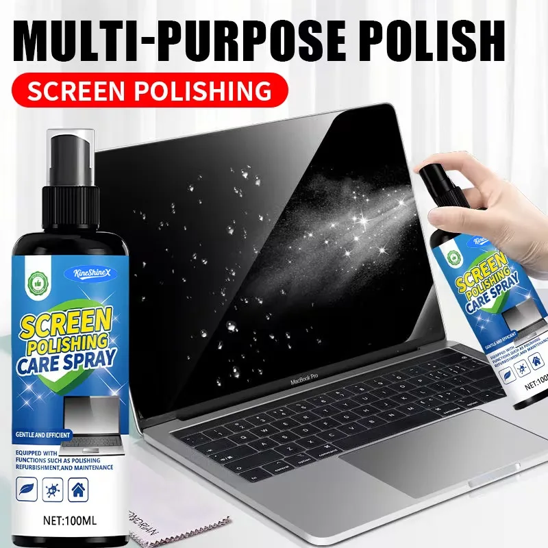 

Набор спрей для очистки экрана - эффективный очиститель экрана компьютера | Восстановите глянцевый, подходит для компьютеров, клавиатур, телефонов, телевизоров, 100 мл