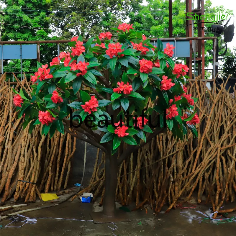 

Red egg flower large decorative landscaping hotel wedding garden landscape