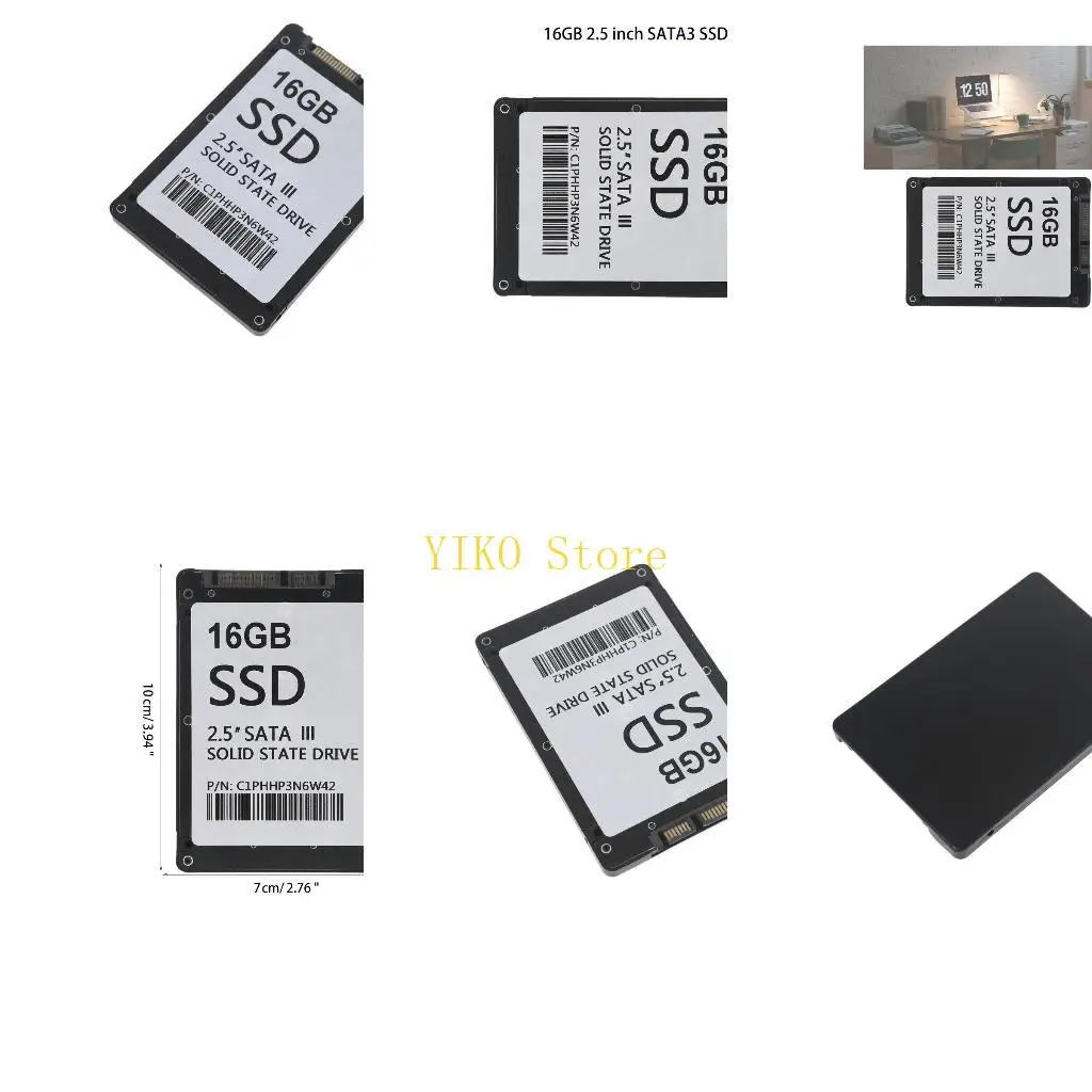K32C SSD 16GB Internal Drive 2.5inches High Performance HDD Hard Drive 6Gb/s for Laptop SATA3 Mini PC