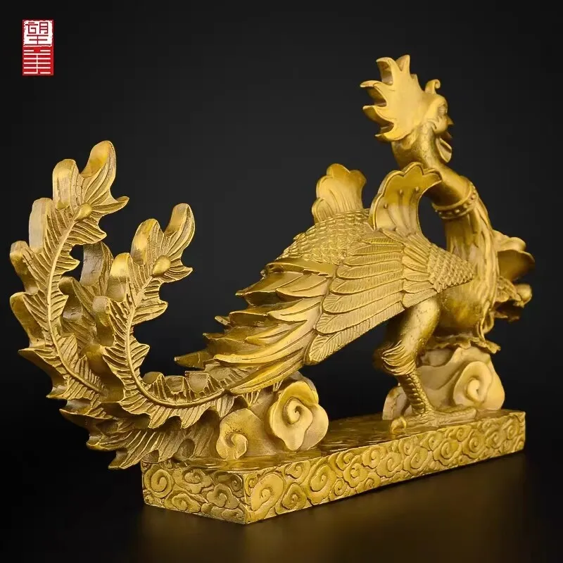 

Brass Phoenix and Han Phoenix Mascot Bronze Ornament Decorative Crafts