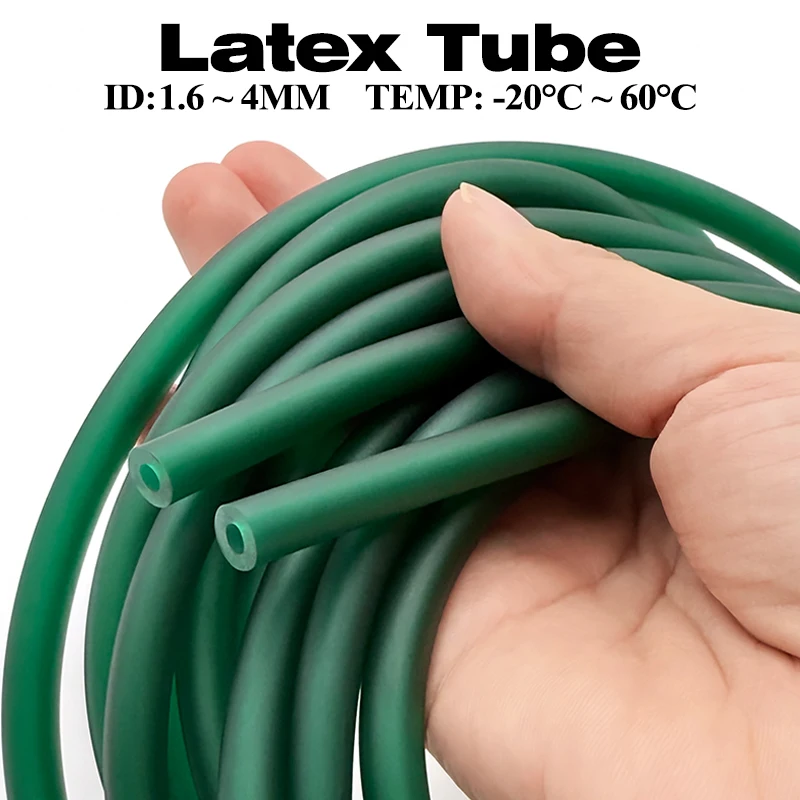 1/2/5M ID 1.6 1.8 2 3 4 mm Nature Latex Rubber Hoses High Resilient Rubber Tube Slingshot Catapult Speargun Band