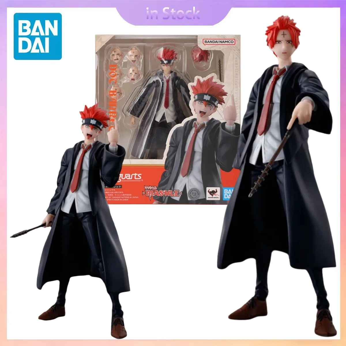 

Оригинальный Bandai, оригинальная в наличии SHF Dot Barret Mashle: Magic and Muscles, коллекция аниме, наборы моделей экшн-фигурок, игрушки, подарки