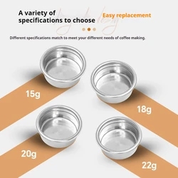 Coffee Filter Basket 58MM 15/18/20/22g  Stainless Steel Replacement For Bottomless Portafilter Espresso Tools Barista Accessorie