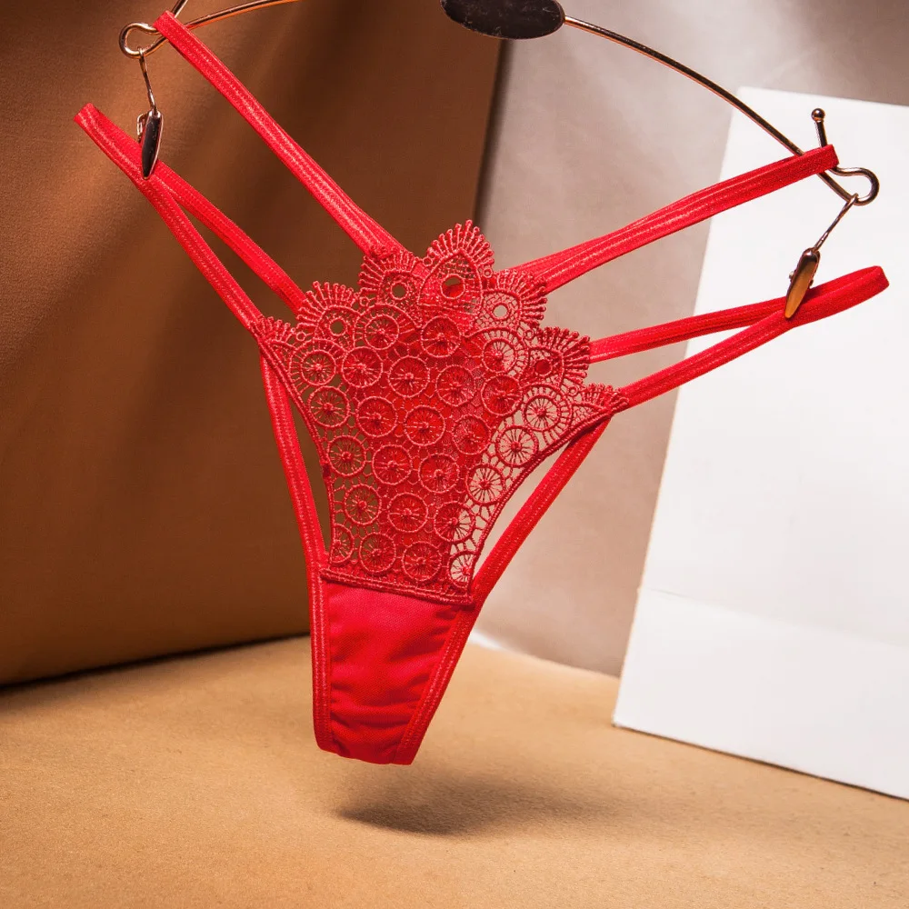 Culotte ajourée Sexy pour femmes, sous-vêtements féminins, mode, Lingerie intime, croix ajourée, rétro, broderie, string