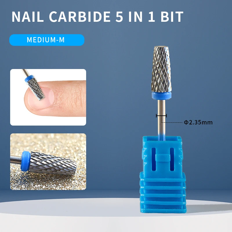 Wolfraamcarbide Elektrische Nagelboren, Nagelcarbide Bit, 3/32 "Schacht Taps Toelopende Bar, Professionele Manicure Pedicure Tool