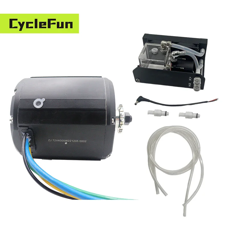 Water Cooling Powerful QS138 90H 4KW Mid Drive Motor 72v with Cooling Kits System For Electric ATV Motorcycle