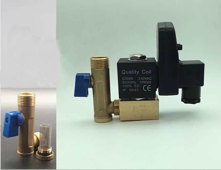 صمام لولبي Automatic Drain Valve Electronic Timing Drain Drain Air Electric Switch Solenoid Valve 220v 1/2 \ الهواء المضغوط — تفصيل 1