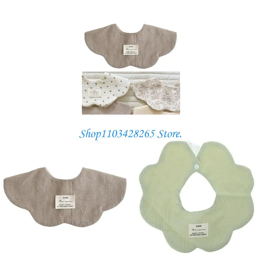 

Детские петлишковые нагрудники 360-градусные вращающиеся хлопковые мягкие и абсорбирующие детские нагруды