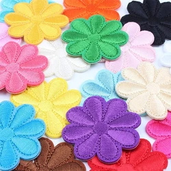 5 PCS/SET Embroidery Patch Daisy Sunflower Flowers Patch Iron On Patches For Clothing Jeans Shose Bags Clothes Sew Applique DIY