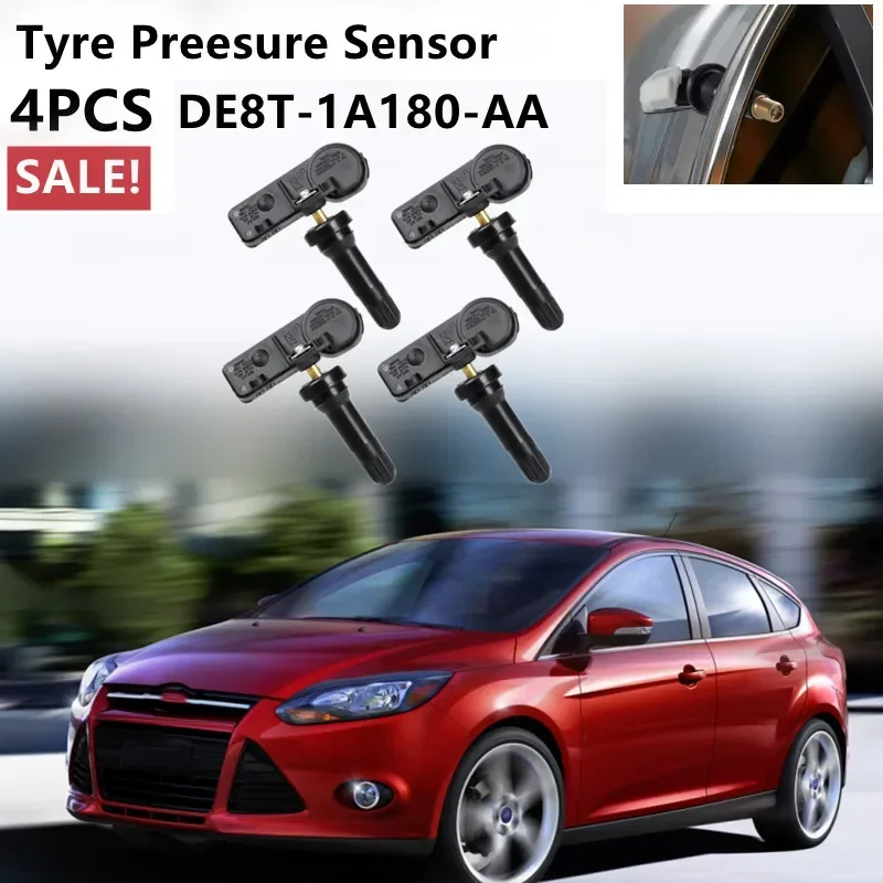 4PCS 315MHz TPMS Tyre Preesure Sensor DE8T-1A180-AA DE8T-1A150-AA For Ford Fiesta Focus Escape F-150 Lincoln MKS MKT Mercury