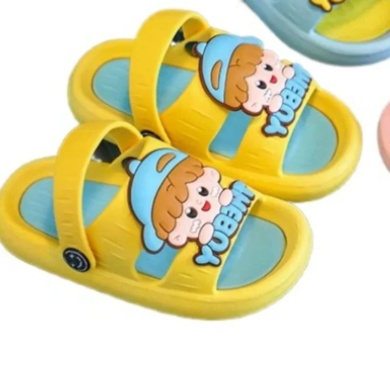 

Милые шлепанцы с героями мультфильмов, новые удобные модные детские тапочки, милая детская одежда, удобная дышащая домашняя нескользящая мягкая одежда для мальчиков и девочек