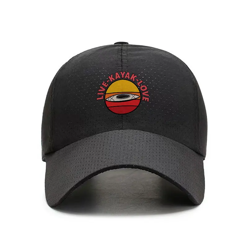 Live Kayak Love Sunset Kayak Quick Dry Baseball Cap Outdoor Sport Hat