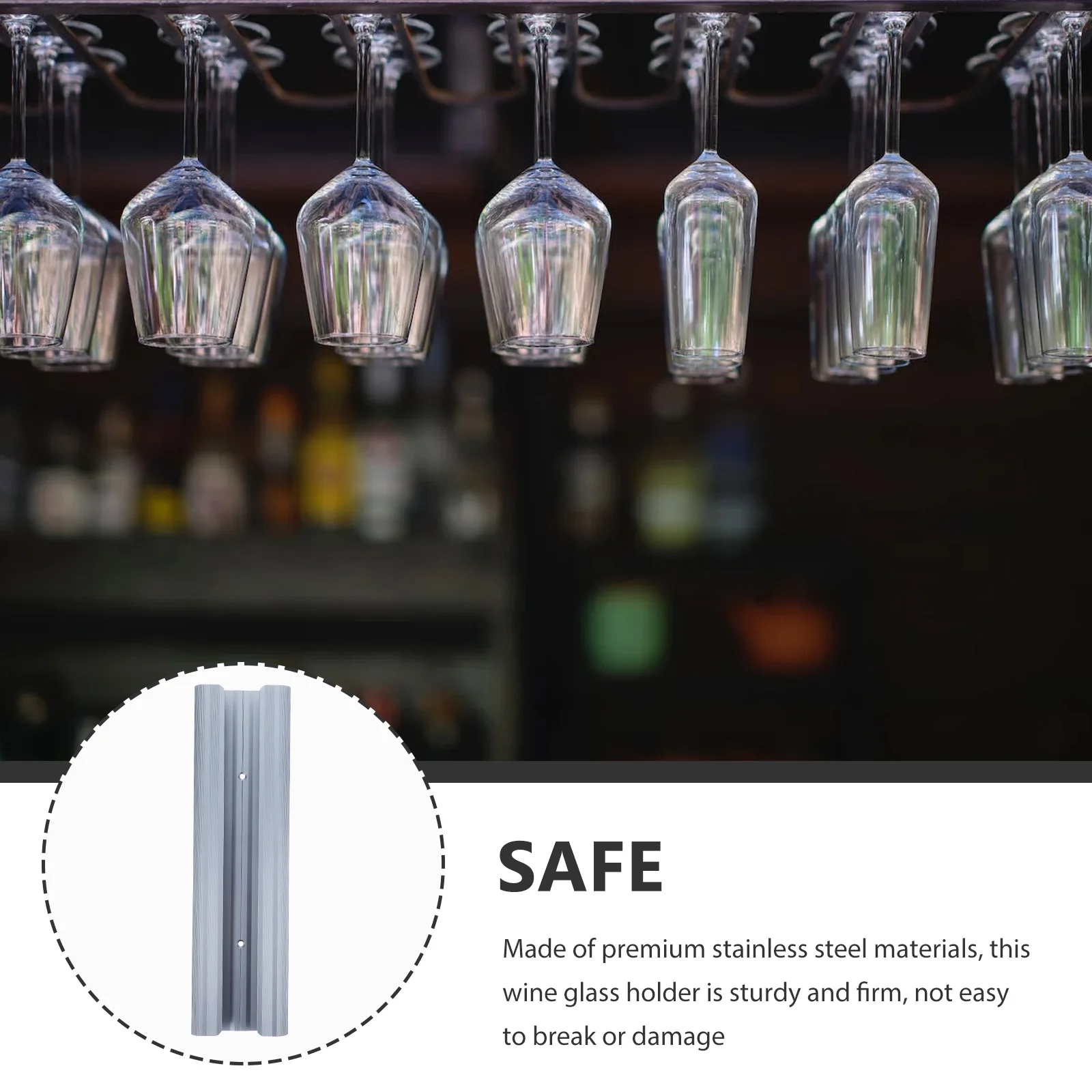 

Stainless Steel Holder Upside Down Under Shelf Hanger For Home Bar Hotel Ktv Compact Storage Organizer Rack Wine Glass