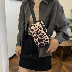 Leopard print Women Chest Bag Fashion Nylon Shoulder Crossbody Bags Ladies Female Waist Pack Half Moon Belt Bag Fanny Pack