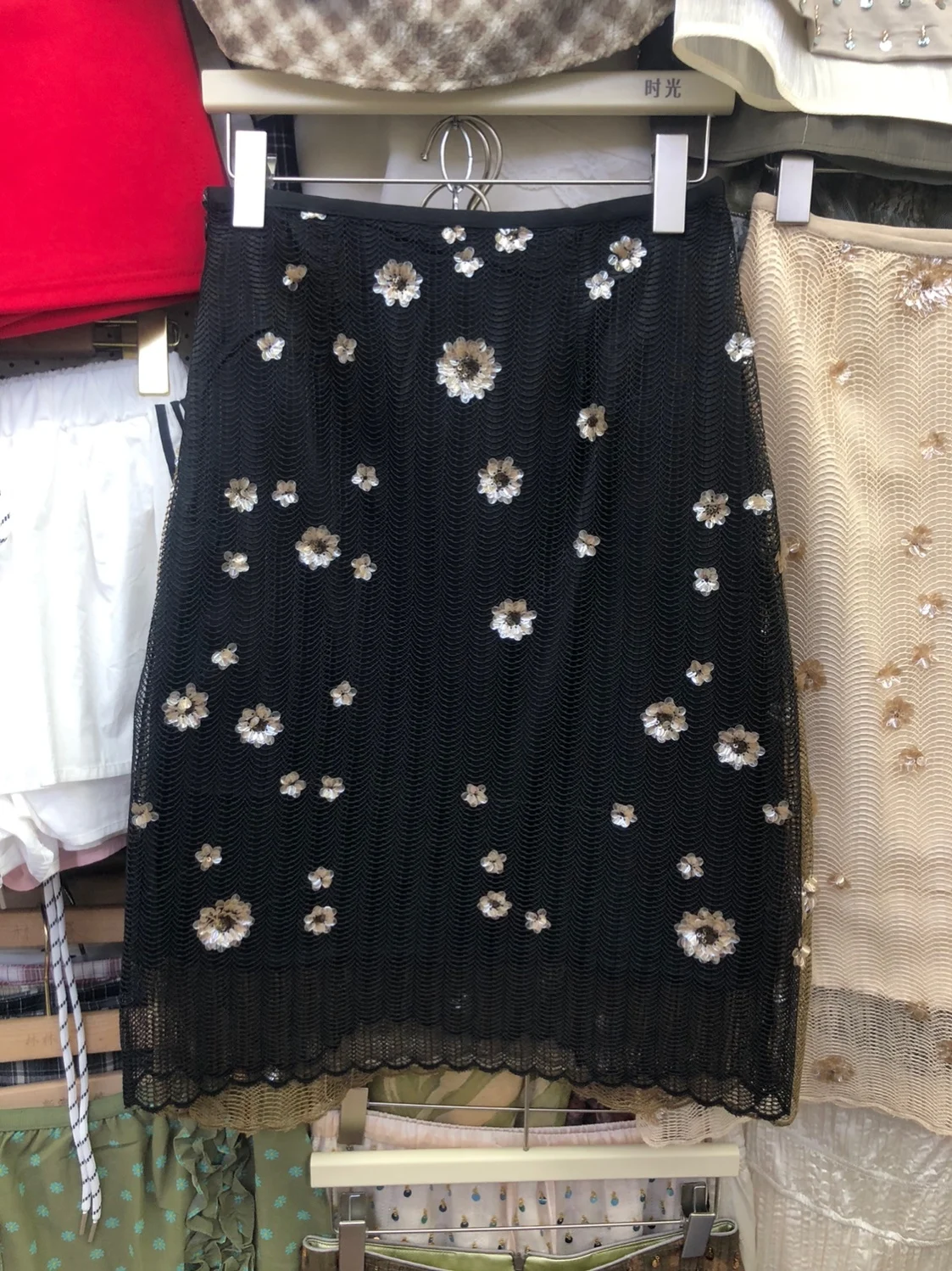 Elegant High Waist Floral Hollow out Heavy Work Skirt Women's Midi Skirt Summer 2026 New Style Polyester Fiber Straight Tube ...