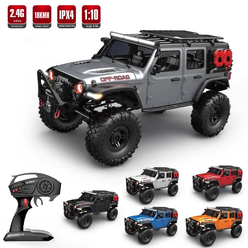 1/10 RC Car HB R1011 RTR Remote Control Vehicle 2.4G Full Proportional Rock Crawler LED Light 4WD Off-Road Climbing Truck Toys