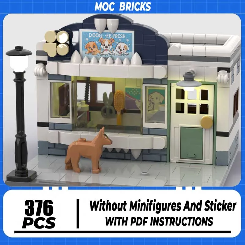 

Конструктор City Street View Moc: Модульный набор для сборки модели зоосалона Dog E Fresh Pet Groomer. Технологичный подарок, конструктор для самостоятельной сборки.