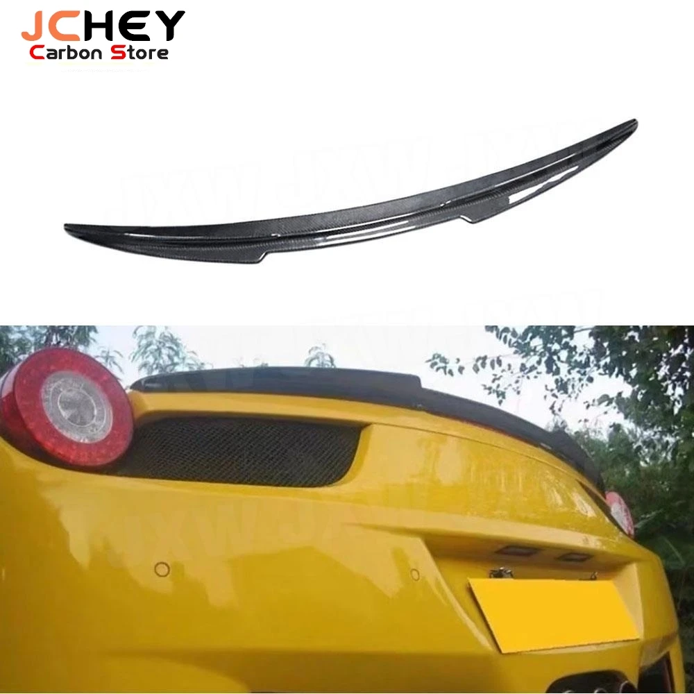 JCHEY Carbon Fiber Rear Trunk Spoiler Boot Lip Wing for Ferrari 458 ITALIA SPIDER 2011 2012 2013 Rear Spoiler Car FRP