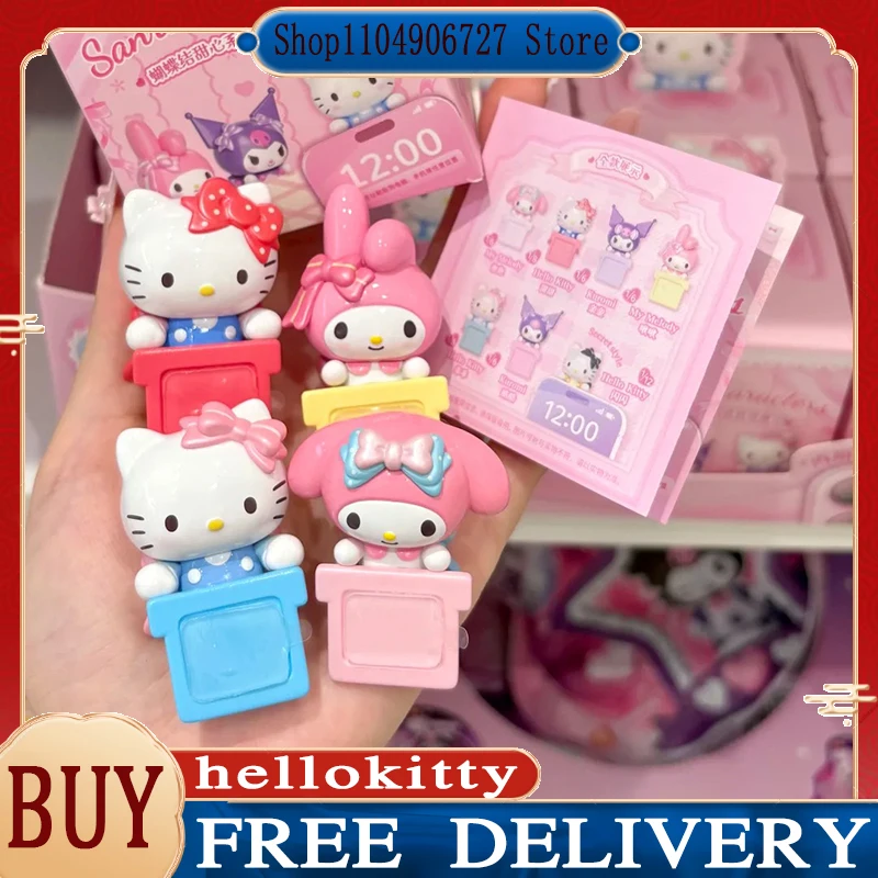 

Мини-фигурки Hello Kitty из серии Blind Box Characters Ribbon Sweetheart, украшение для телефона и рабочего стола, для детей, фанатов и коллекционеров
