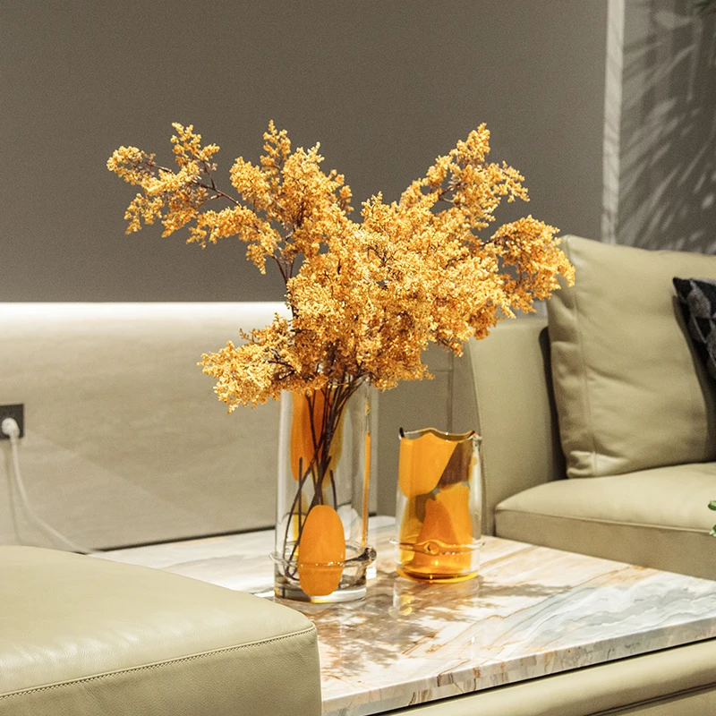 

New design handmade modern style glass vase brown small style simple home hotel decoration