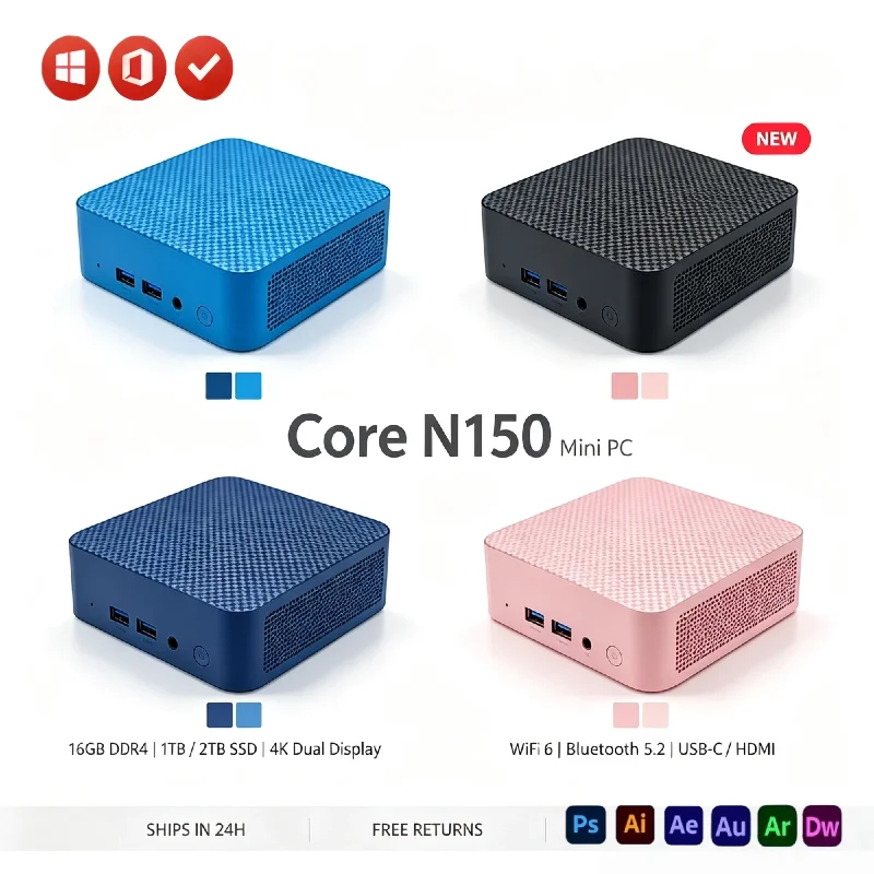intel-core-n150-portable-mini-pc-16gb-ram-2tb-ssd-triple-4k-monitor-wifi6-bt52-silent-cooling-home-office-pro-unit