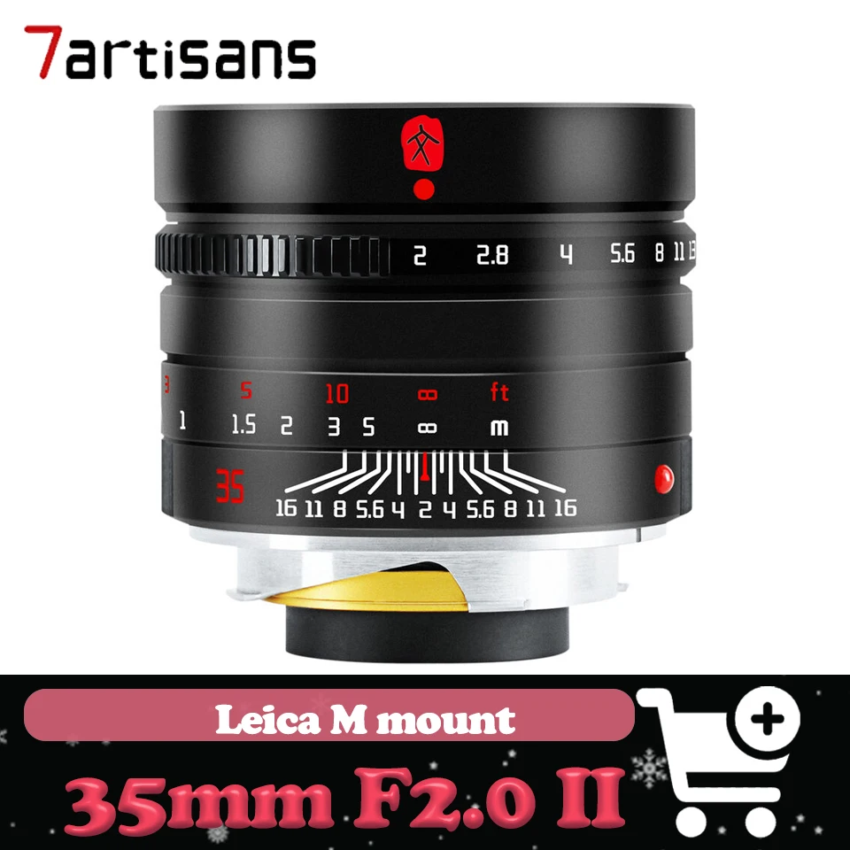

7Artisans 35 мм F2.0 II широкоугольный объектив камеры с ручной фокусировкой и полнокадровым креплением Leica M