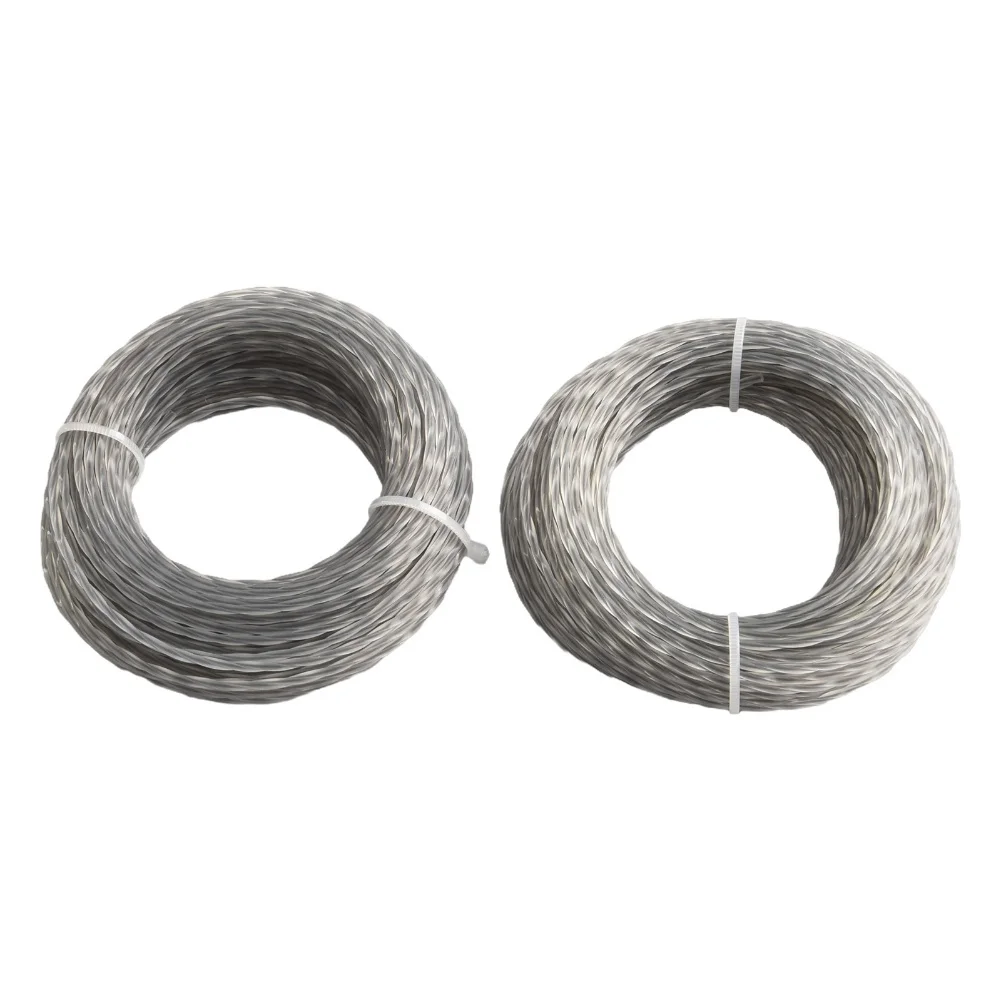 2 Set Core-Reinforced Grass Trimmer Line Kit 2.0- 4.0mm X10m (20m) Line Spool For Garden Grass Mower Cutter Trimming Lines Tool