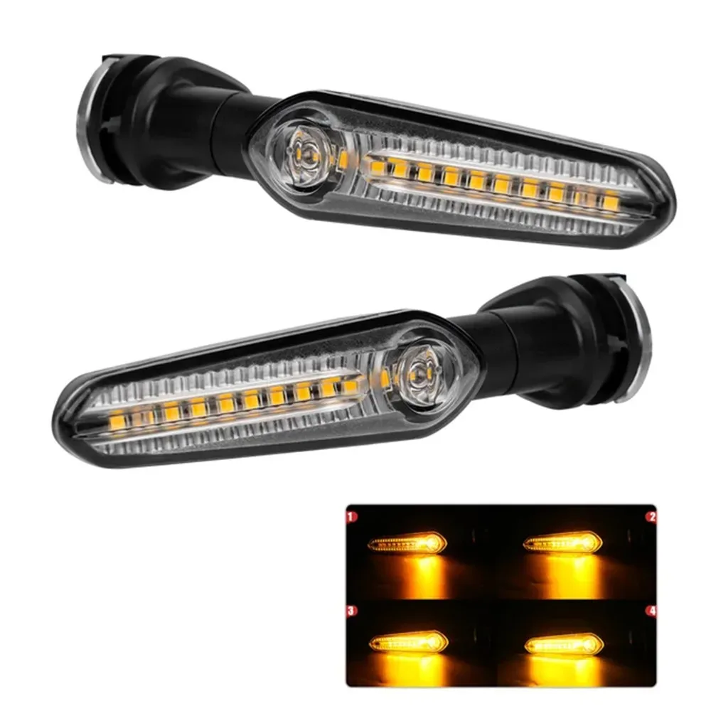

Flowing Water LED Turn Signal Light Amber Motorcycle Front Rear Indicator Lamp For Yamaha MT07 MT03 MT09 Tracer XSR 700