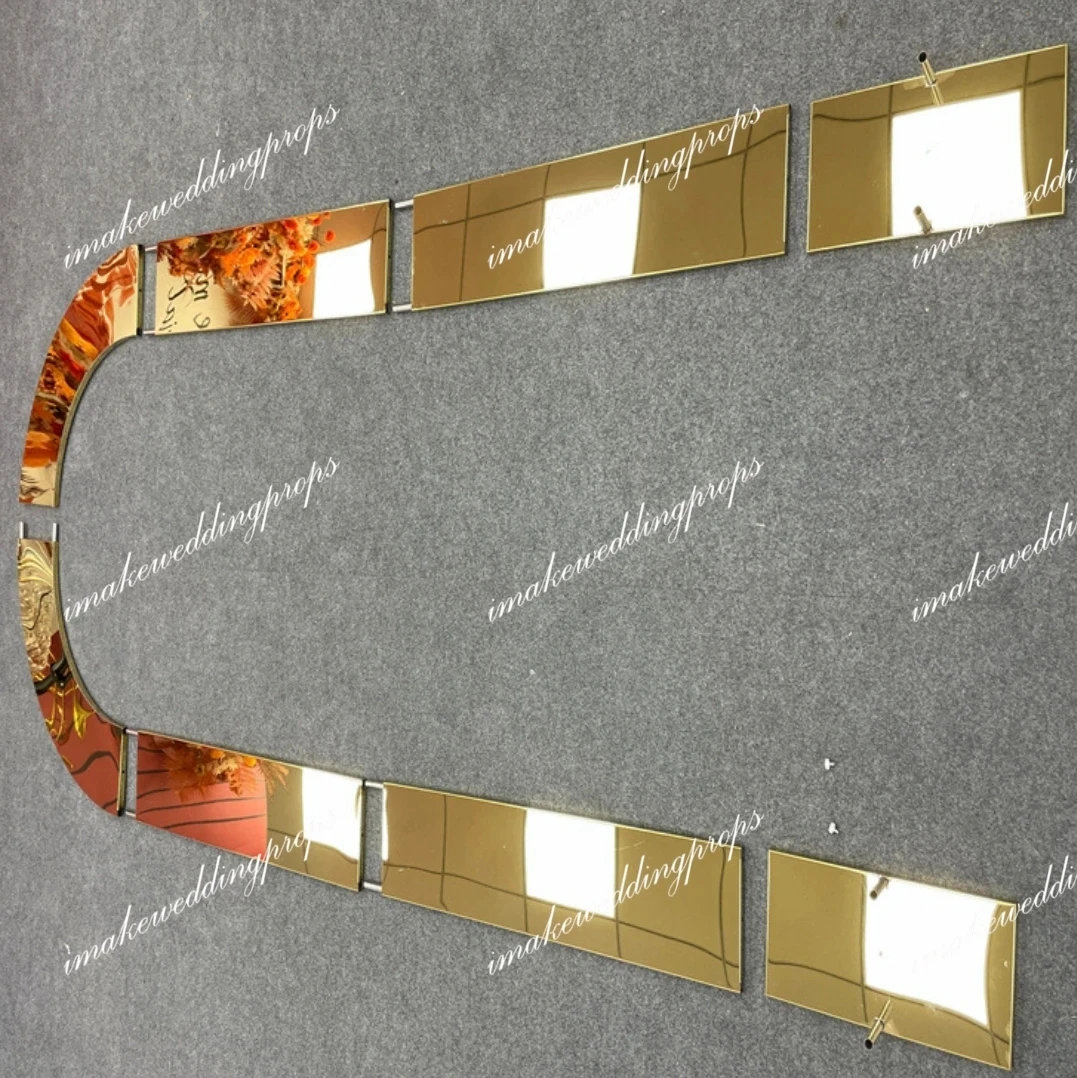 1pcs/3pcs) Party White metal Flower half Circle Gate iron Square Backdrop Events Wedding Decoration Arch Stand