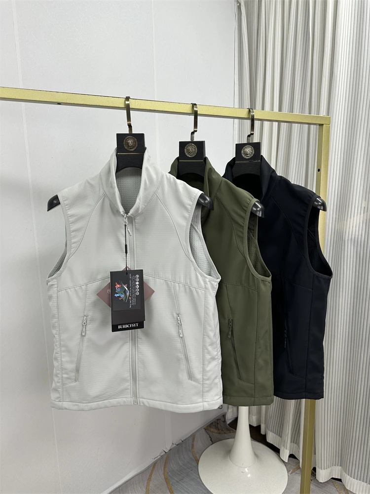 

Уличный утепленный жилет для пар на осень-зиму с воротником-стойкой, ветрозащитный, водонепроницаемый, износостойкий, с мягкими плечевыми накладками