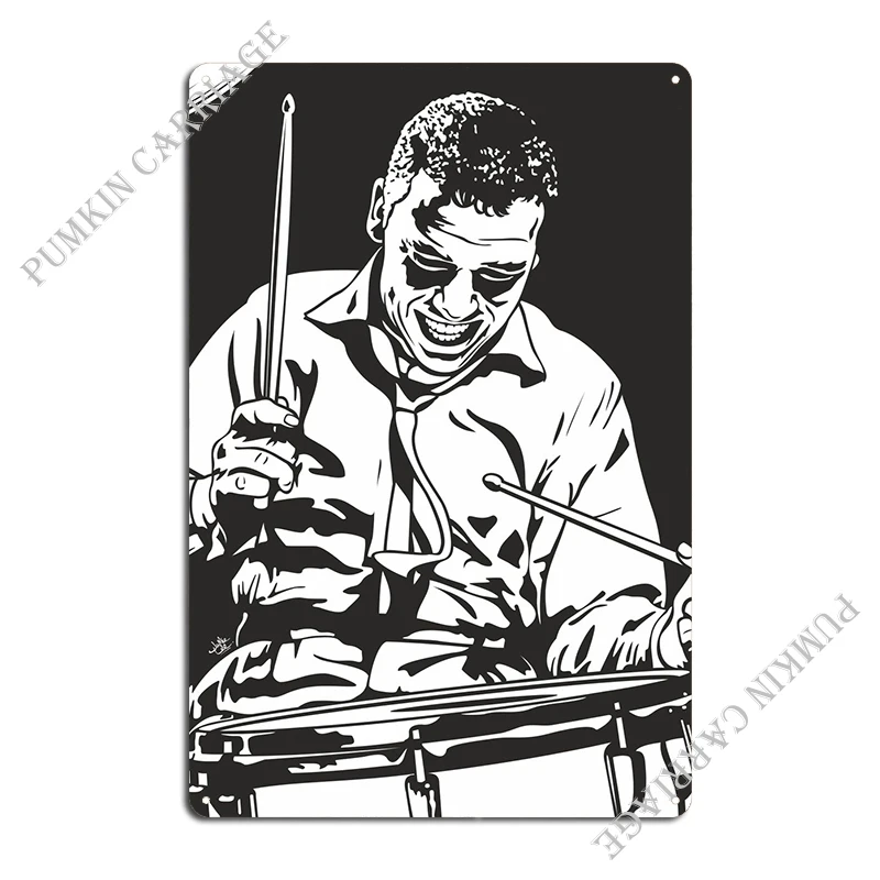 Buddy Rich Metal Plaque Poster Garage Painting Club Wall Mural Tin Sign Poster