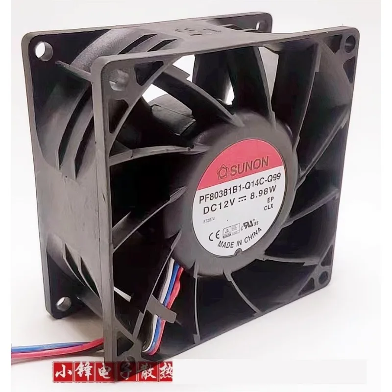 Original CPU Cooler Fan for SUNON PF80381B1-Q14C-Q99 12V 8.98W 8038 8CM Server Cooling Fan 80*80*38mm